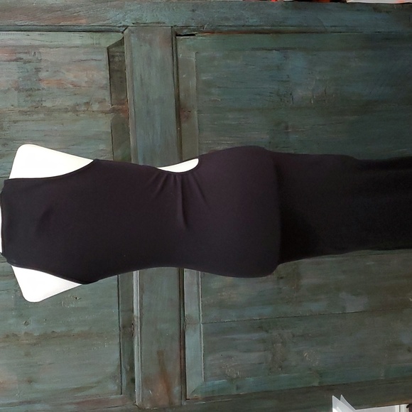 French Connection, Rasha Ribbed Jersey Cutout Maxi Dress, Black, Size Small, NWT - Picture 2 of 8